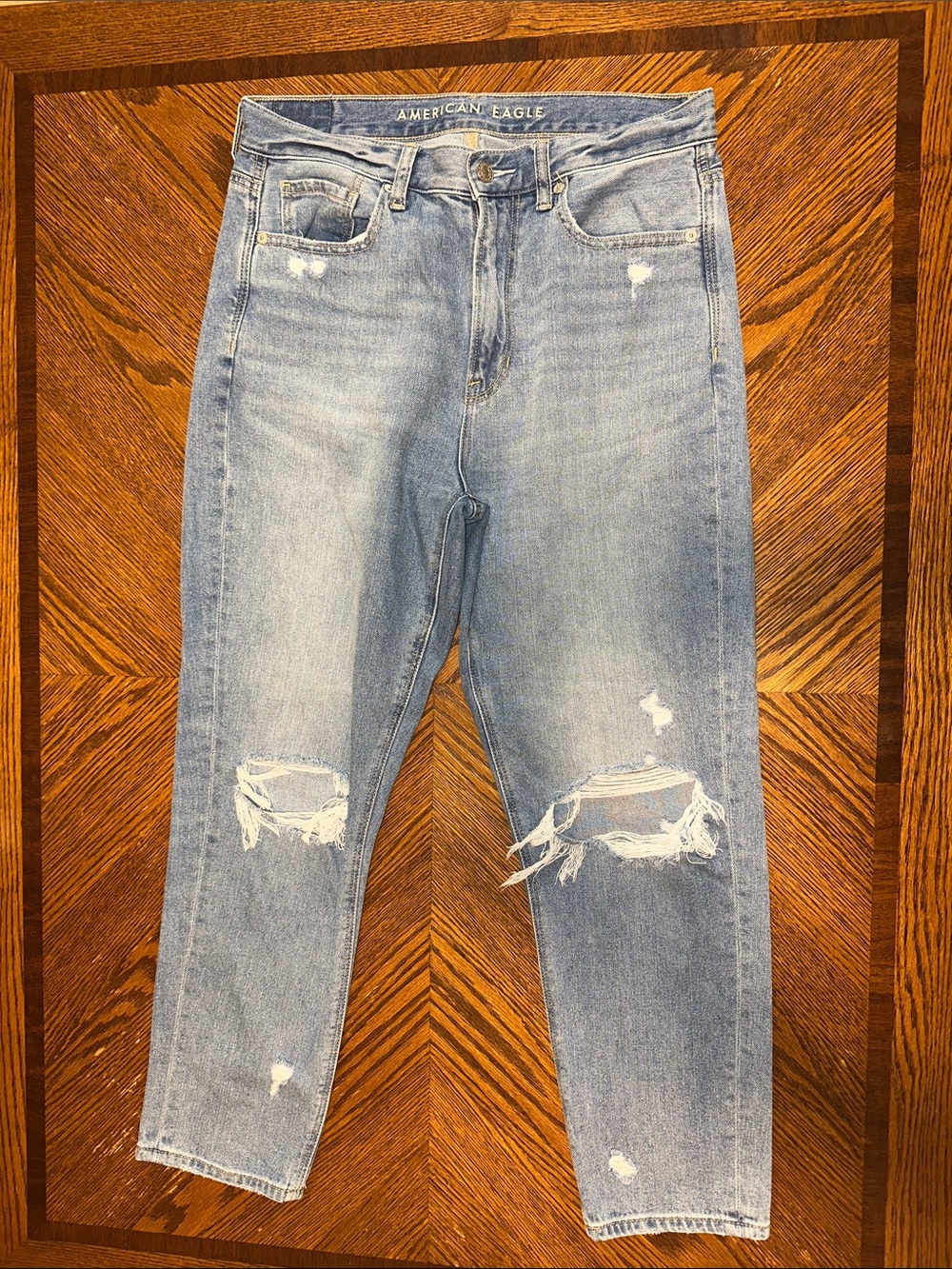 American Eagle Light Blue Distressed Denim Jeans